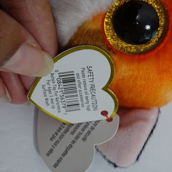 Ty Beanie Boo Meadow Fox Glitter Eyes Stuffed Animal Plush Soft Toy 7" Hang Tags - Picture 11 of 12